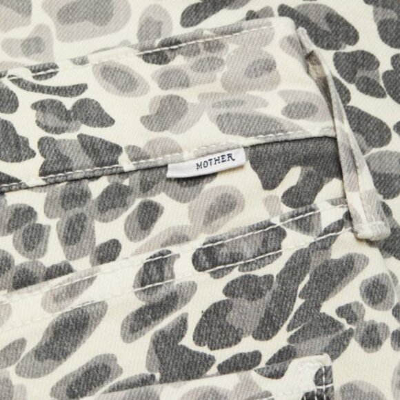 MOTHER “The Dazzler” Leopard Skinny/Crop Jeans | Size 26 | Grey/Cream/Charcoal - Picture 6 of 12